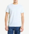 T-Shirts Celio À Rayures Blanc