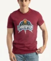 T-Shirts CHAMPION Rouge Bordeau