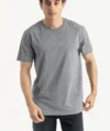 T-Shirts Selected Basique Gris Chiné