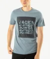 T-Shirts JACK&JONES Imprimé Bleu