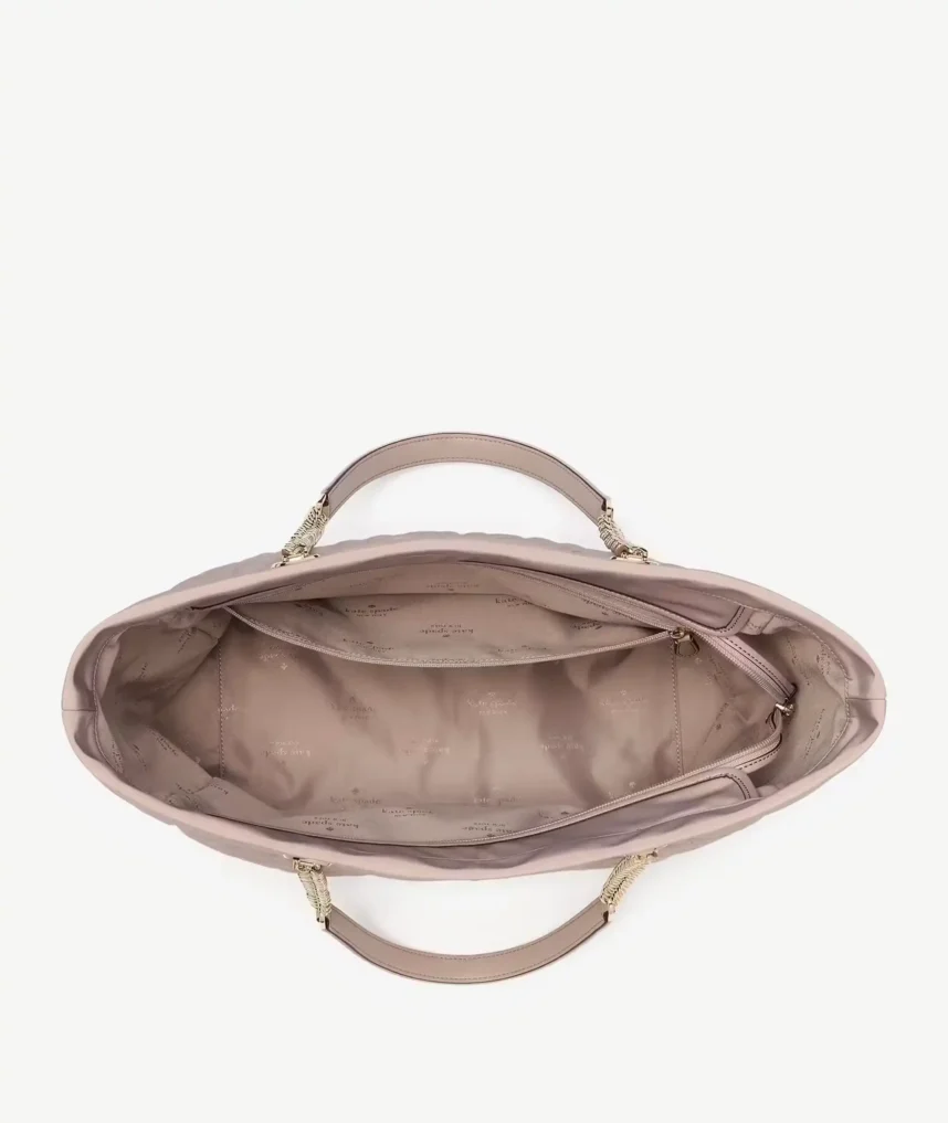 Sac fourre-tout en tissu matelassé Spade Flower – Image 4