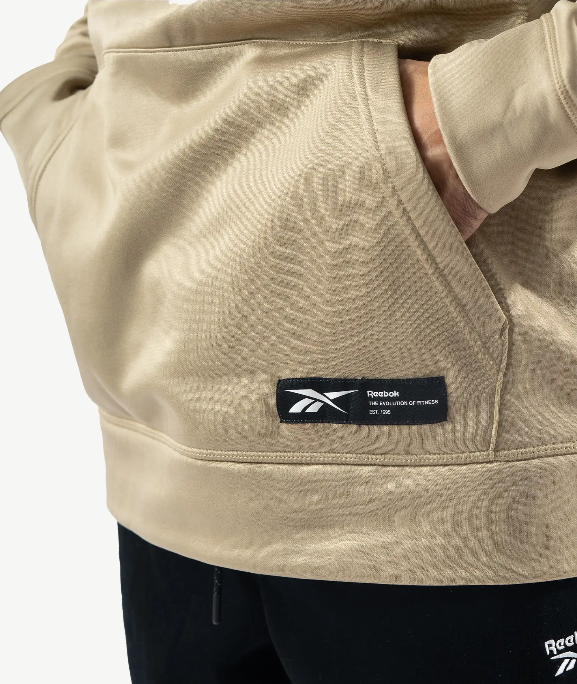 E-193010003-012_C Hoodie REBOOK Homme Beige – Image 3