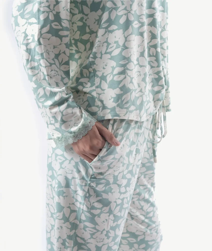 Ensemple Pyjama FLORA NIKROOZ Femme Vert – Image 3