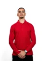 Polo Manches Longues CELIO Homme Rouge