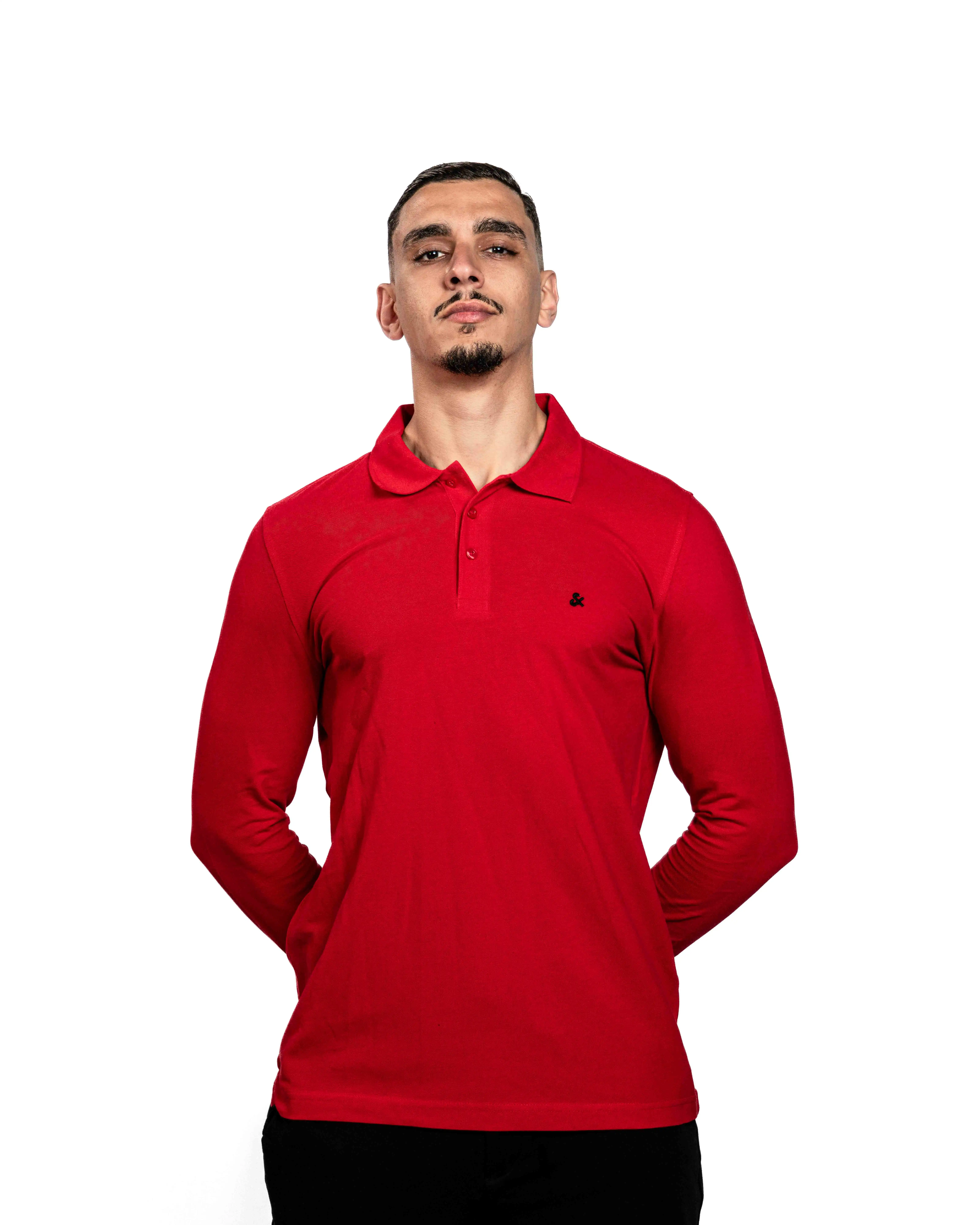 E-140020005-004_A Polo JACK&JONES Rouge Basique – Image 1