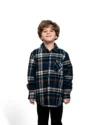Chemise en flanelle à carreaux bleu