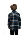 Chemise en flanelle à carreaux bleu – Image 2