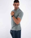Polo Demi-Manches Celio Gris Chiné – Image 3