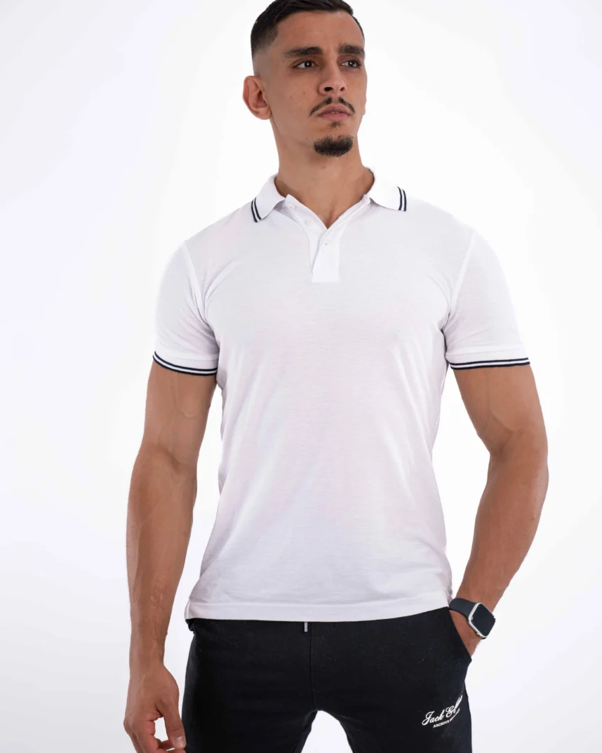 Polo Demi-Manches Celio Blanc