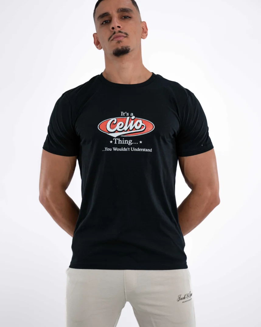T-Shirt Celio Print Noir