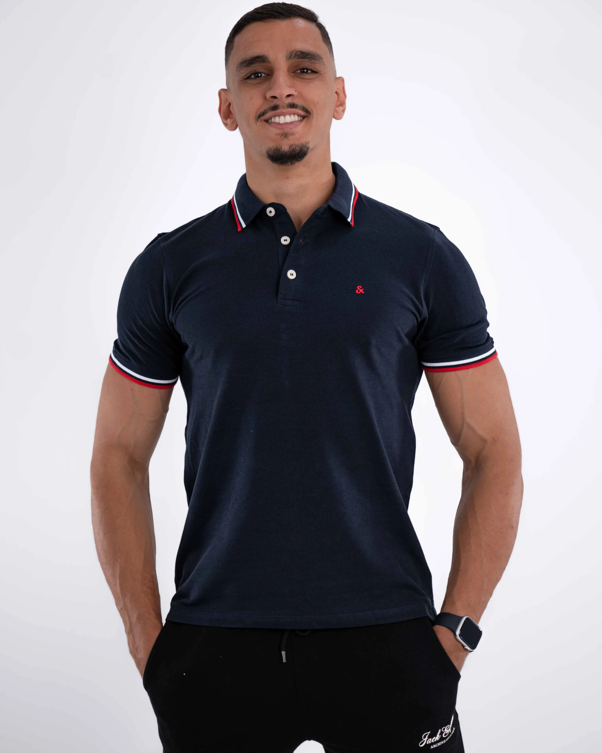 Polo Demi-Manches Jack&Jones Bleu Nuit