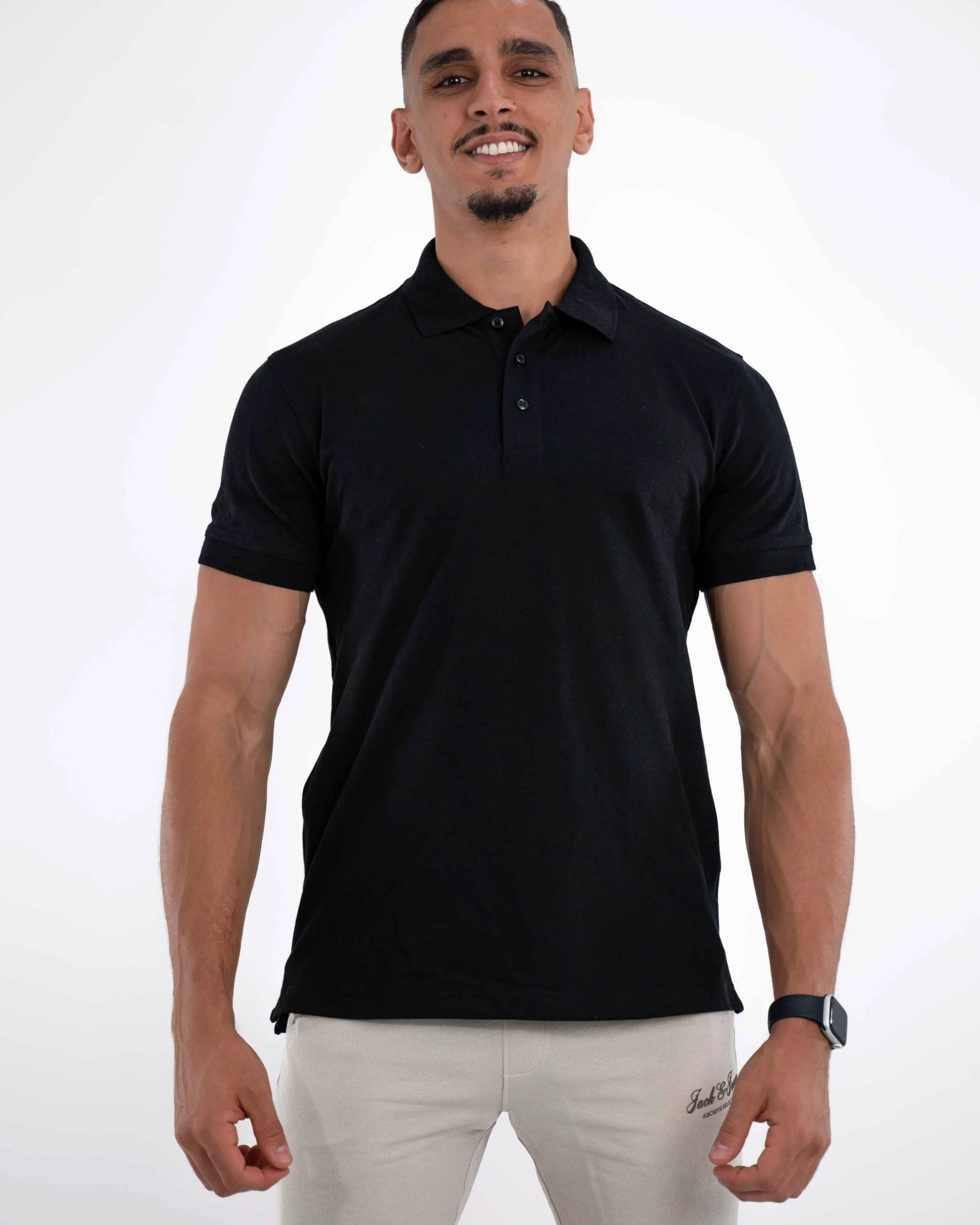 Polo Demi-Manches Jack&Jones Noir