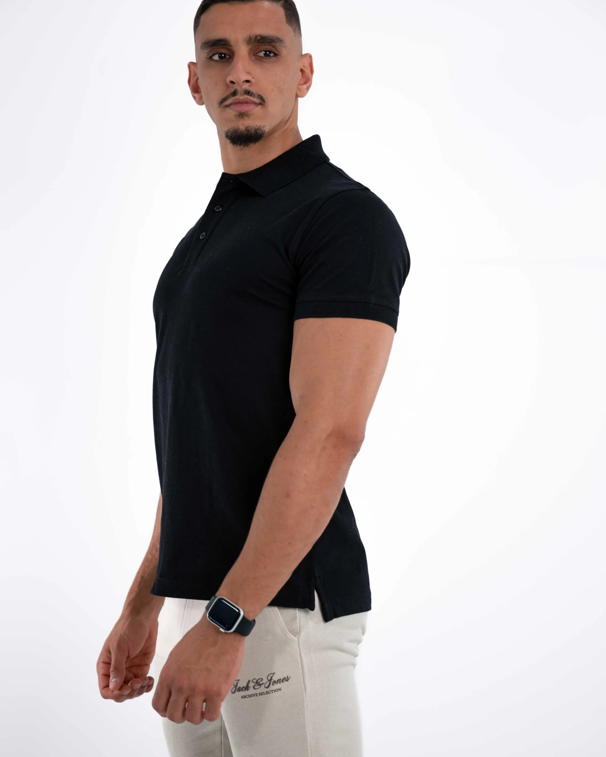 Polo Demi-Manches Jack&Jones Noir