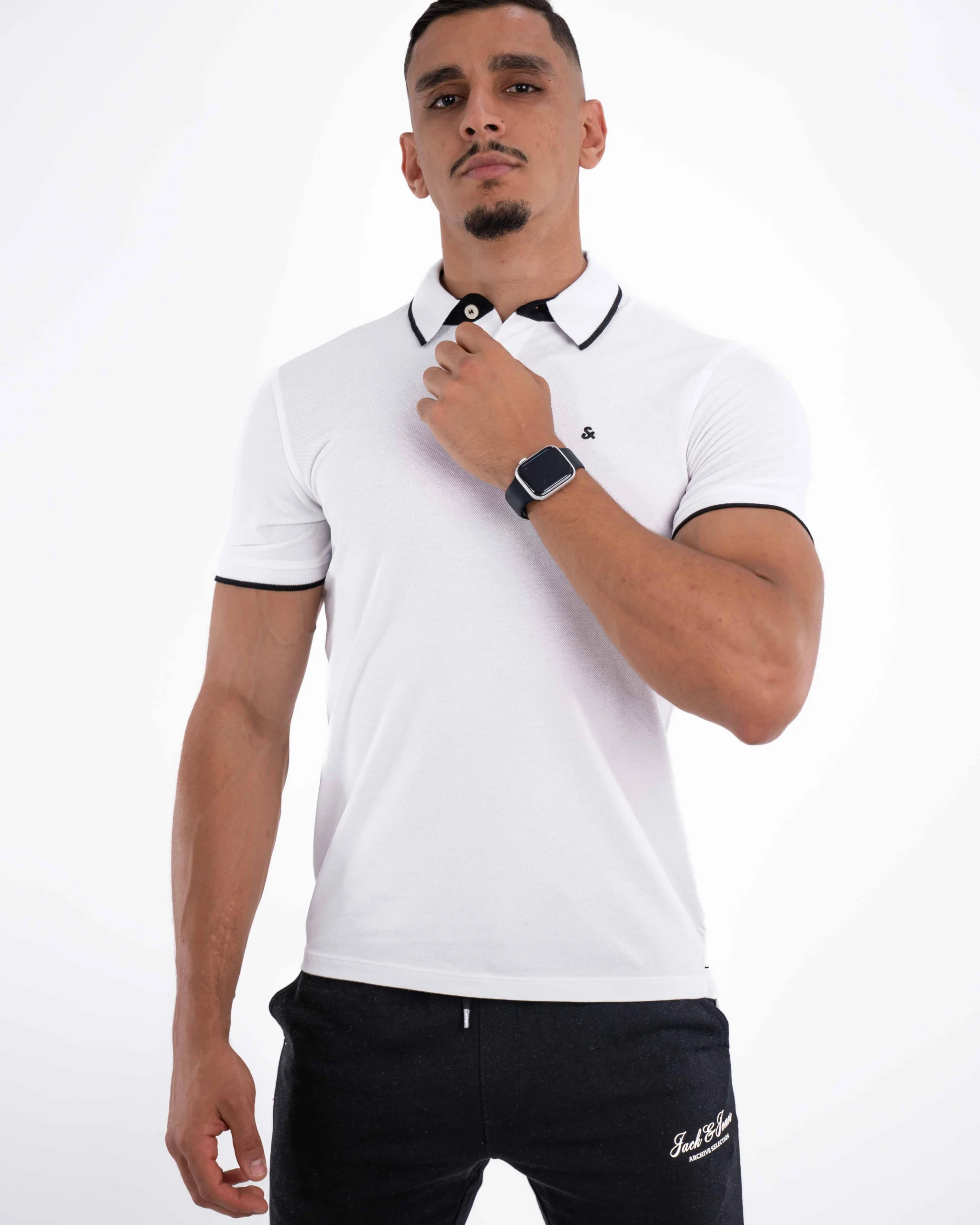 Polo Demi-Manches Jack&Jones Blanc