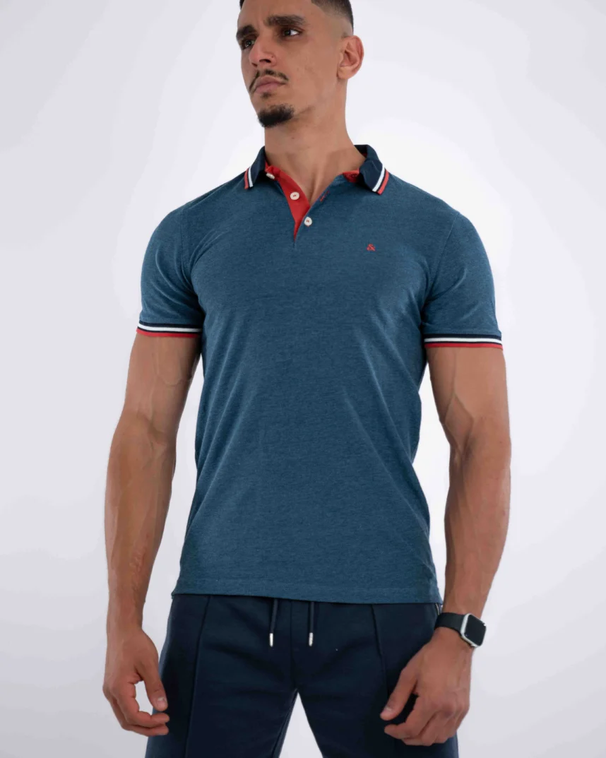 Polo Demi-Manches Jack&Jones Bleu