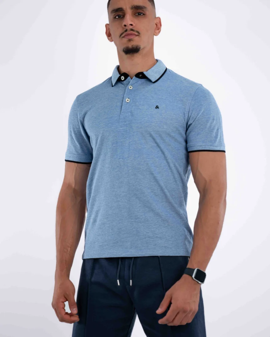 Polo Demi-Manches Jack&Jones Bleu