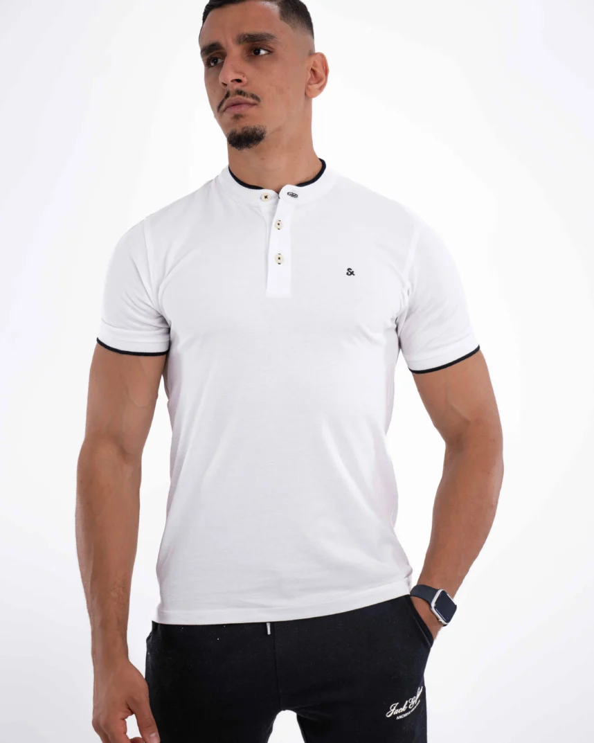 Polo Demi-Manches Jack&Jones Blanc