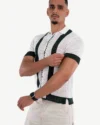 Chemise Demi-Manches Mango Blanc, Vert Foncé – Image 3