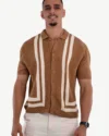 Chemise Demi-Manches Mango Marron