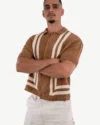 Chemise Demi-Manches Mango Marron – Image 3