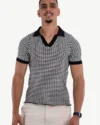 Polo Demi-Manches Mango Noir, Blanc