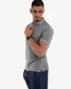 Polo Demi-Manches Celio Gris Chiné – Image 3