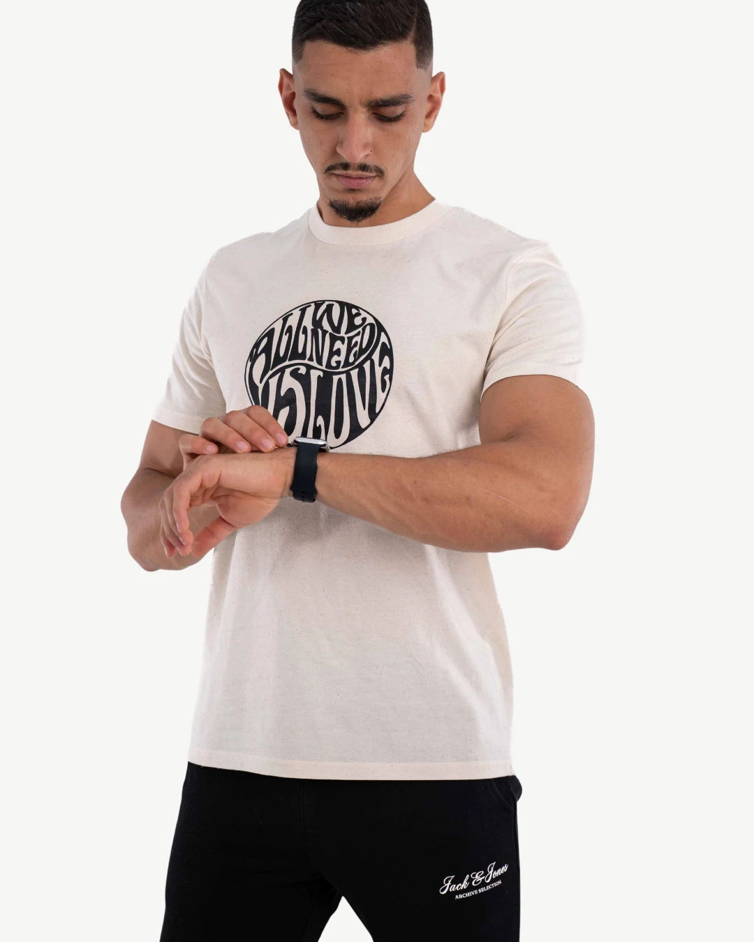 T-Shirt Celio Print Crème
