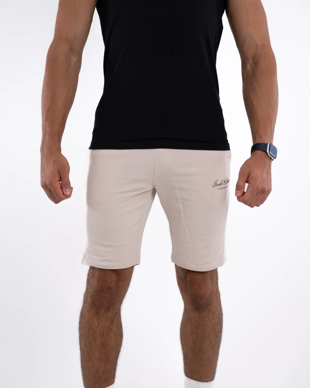 E-140026025-015_A Short Jogging Jack&Jones Crème – Image 1