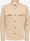Surchemise Selected Manches Longues Beige